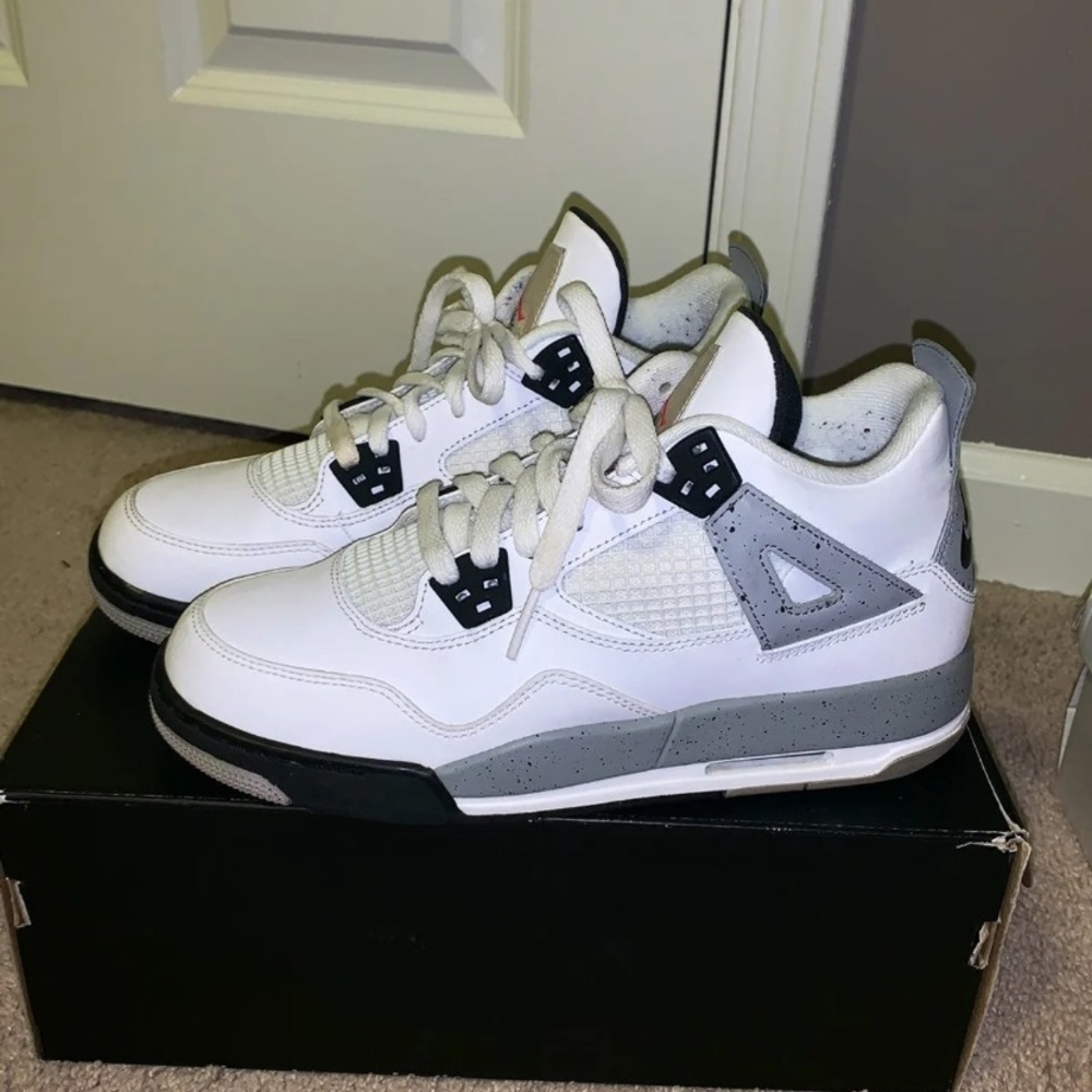 White Jordan Cement 4’s